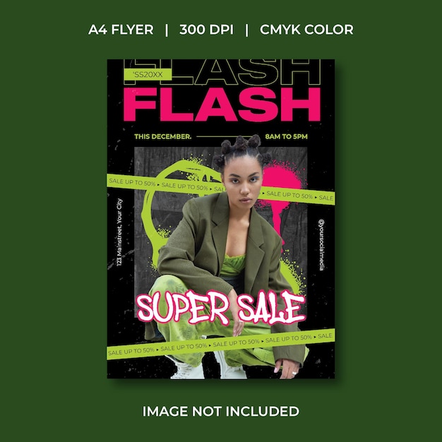 Vettore flyer di vendita flash