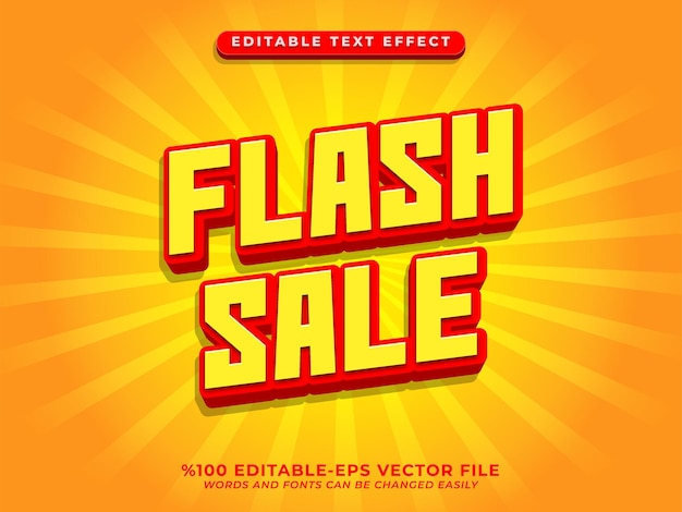 Vector flash sale font eps text effect