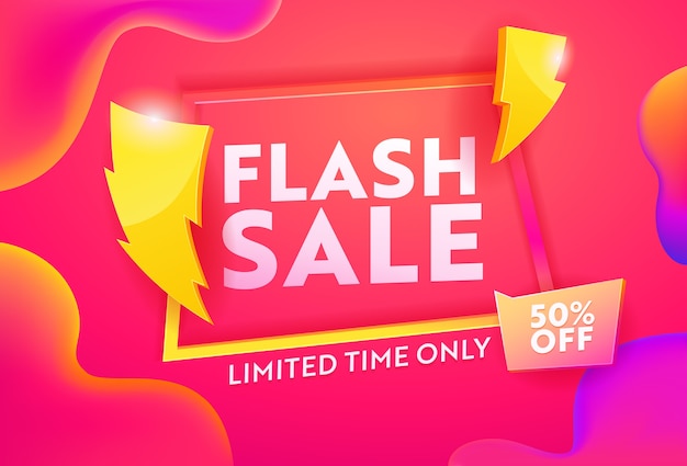flash sale hot advertising horizontal banner