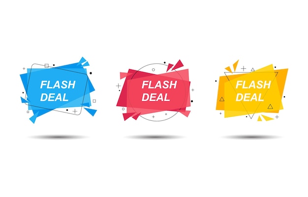 Vector flash sale label set