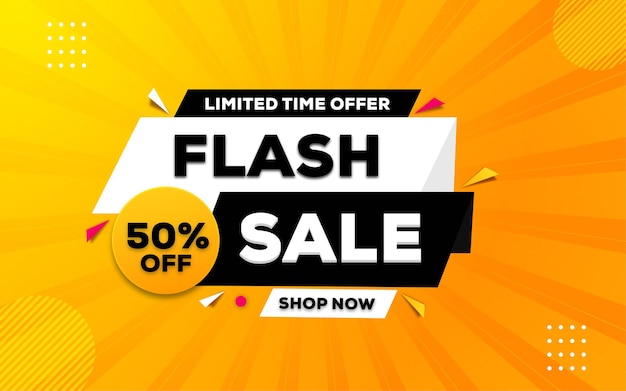 Vector flash sale modern banner design