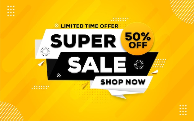 Vector flash sale modern banner design