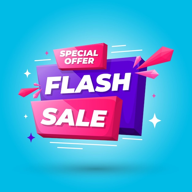 Flash sale offer banner concept