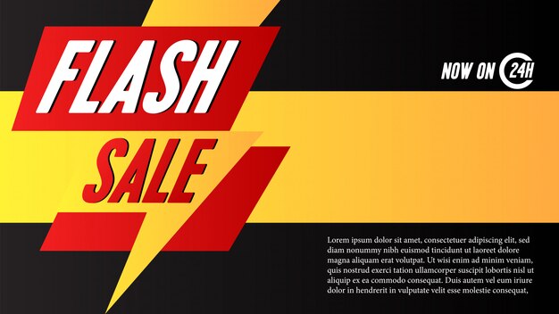 Vector flash sale offer banner template