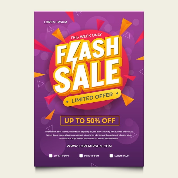 Flash Sale Poster Achtergrond