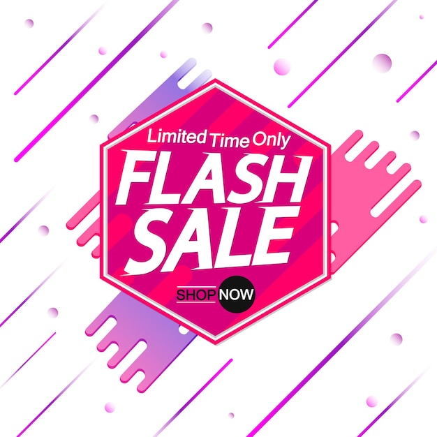 Плакат Flash Sale или шаблон дизайна баннера