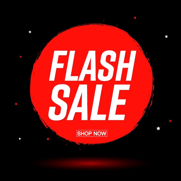 Плакат Flash Sale или шаблон дизайна баннера