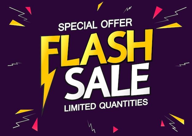 flash sale poster design template or banner for shop and online store