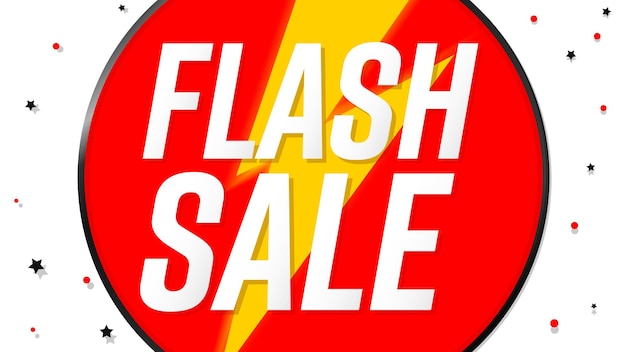 Vector flash sale poster design template