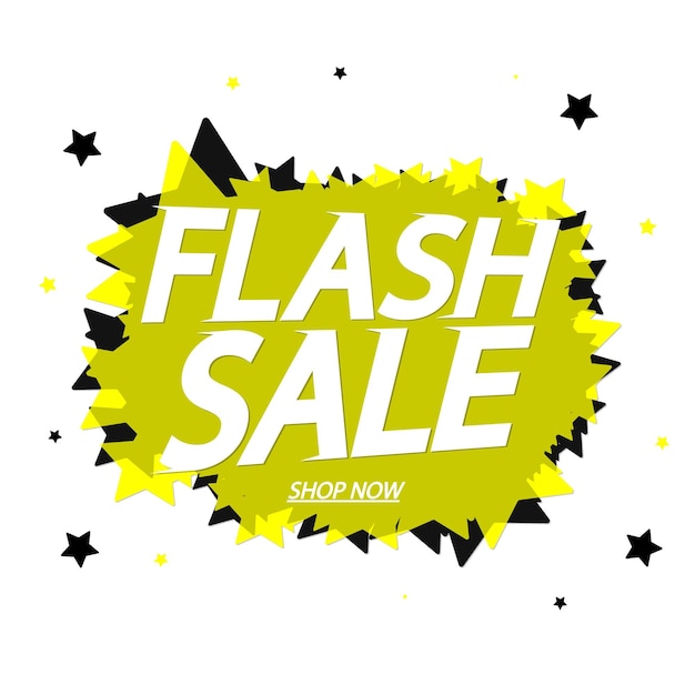 Vector flash sale poster design template