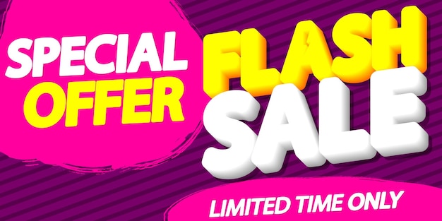 Flash Sale poster of banner ontwerpsjabloon