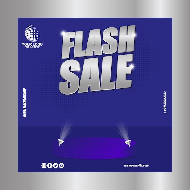 Flash sale product podium vector