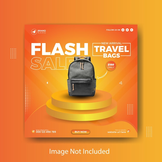 Flash sale product promotionele 3d social media post