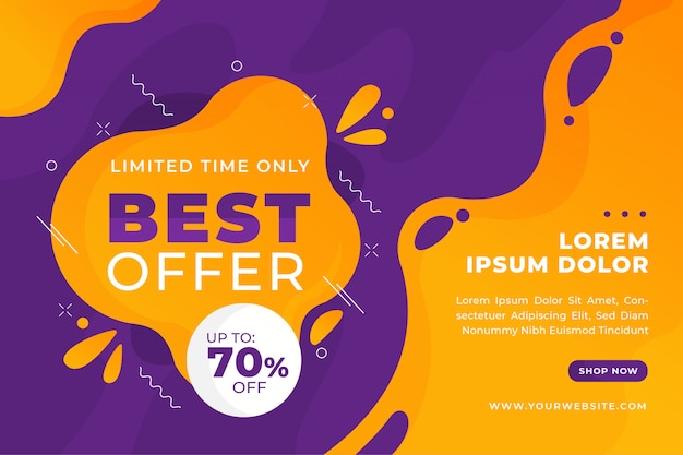 Vector flash sale promotion banner template