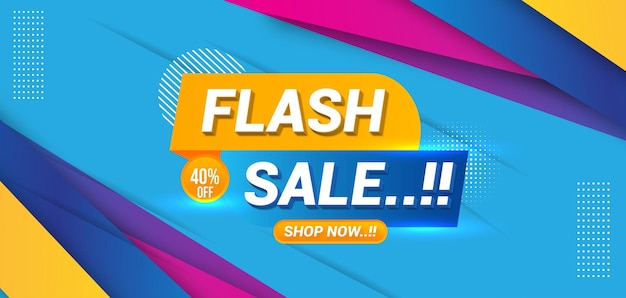 Flash sale promozione shopping day sale banner