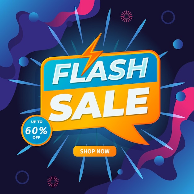Flash Sale Promotion Store Vector Design Template