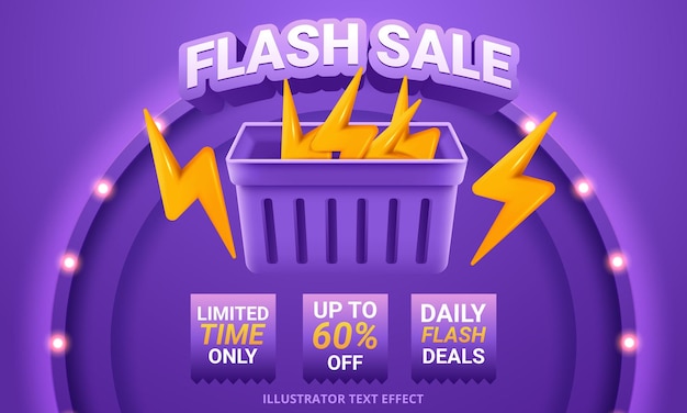 Flash sale promotion Vector Illustration