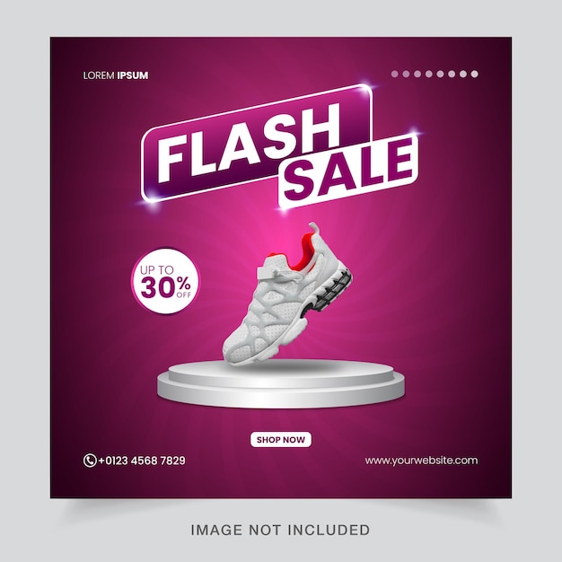 Flash Sale-sjabloon voor sociale media