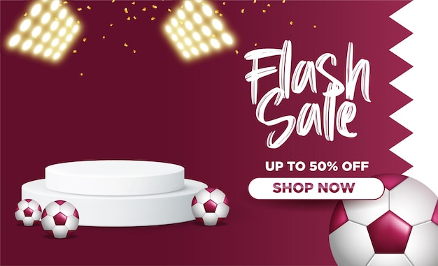 Vector flash sale soccer event horizontal 2022