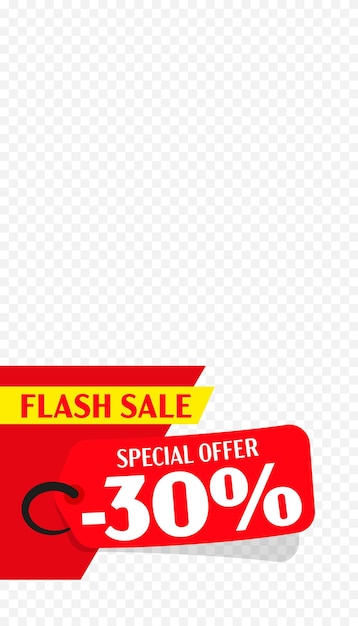 Flash sale special offer 30 percent off stories template