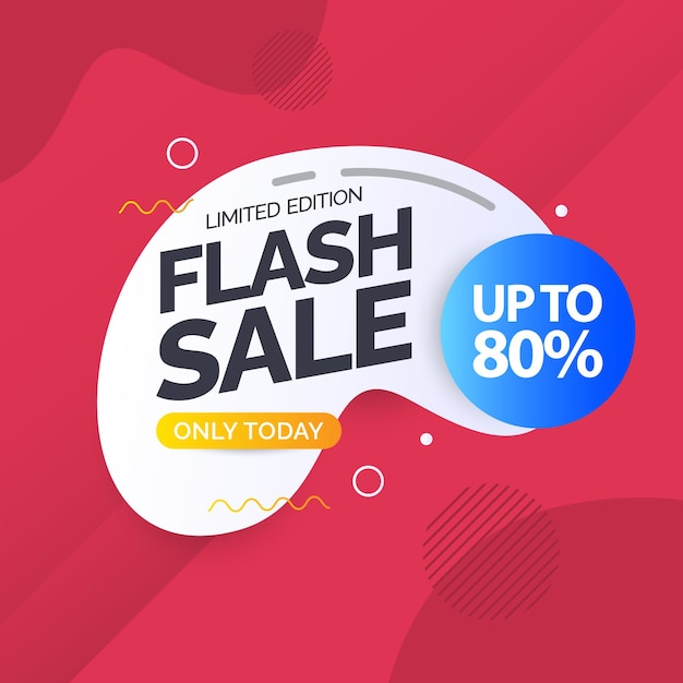 Flash sale special offer banner design template