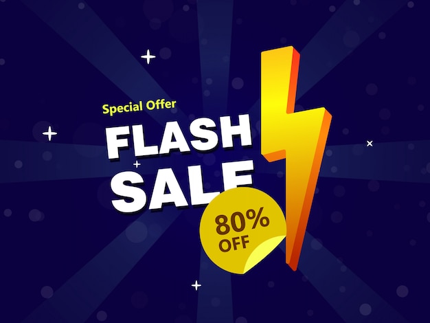 Sconto di offerta speciale di vendita flash nel banner sky