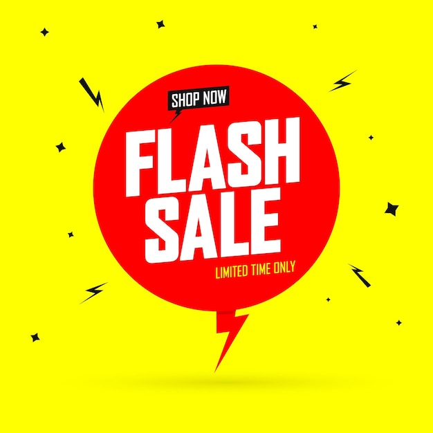 Flash Sale speech bubble banner