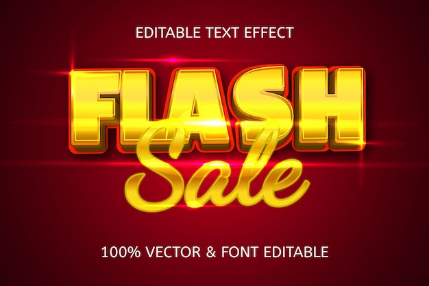 Flash sale style luxury editable text effect