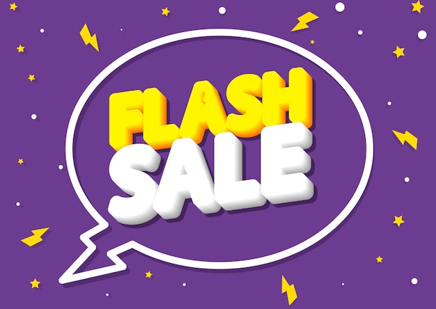 Flash Sale tekstballonbanner