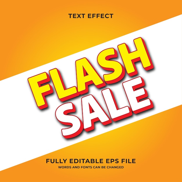 Flash sale text effect editable text