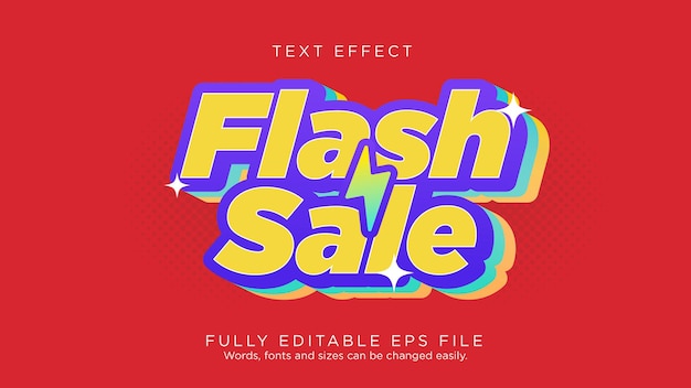 Flash Sale Text Effect Font Type