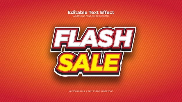 Vector flash sale text effect