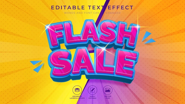 Текстовый эффект flash sale