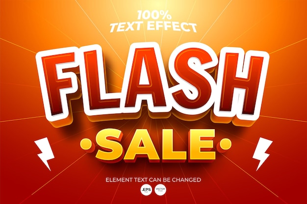 Вектор Текстовый эффект flash sale