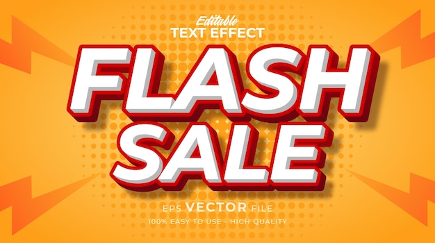 Flash sale typography premium editable text effect