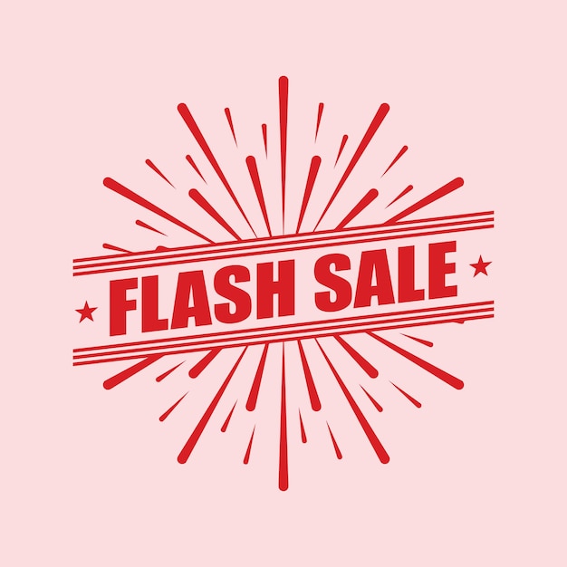 Vector flash sale vector design banner in color for shop sign offer best product
