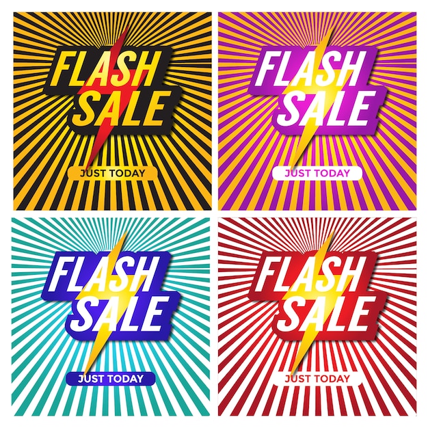 flash sale web banner set