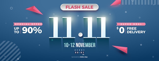 Vendita flash con sconto e consegna gratuita alle 11 11 saldi