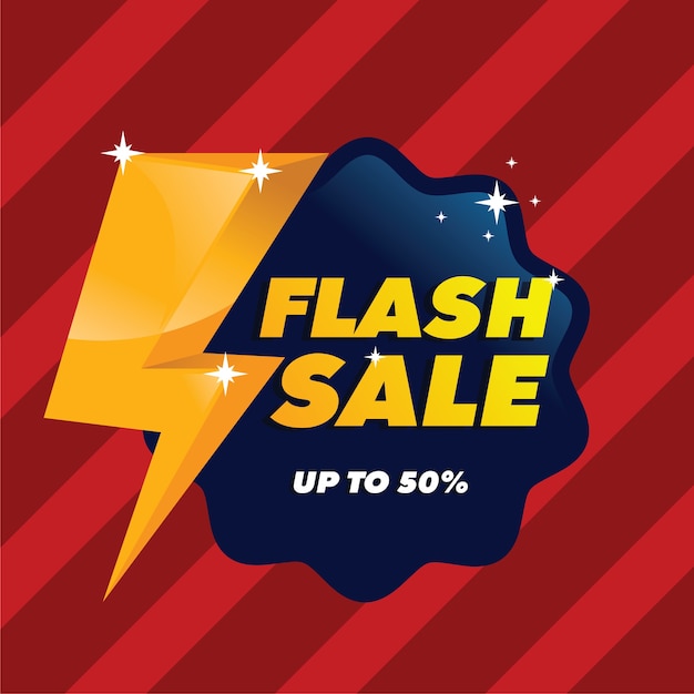 Flash Sale with Flat Style Background