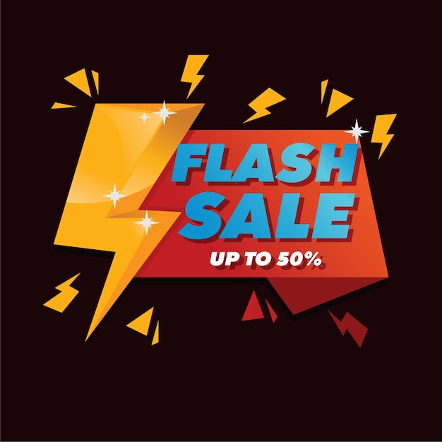 Продажа Flash с плоским фоном стиля