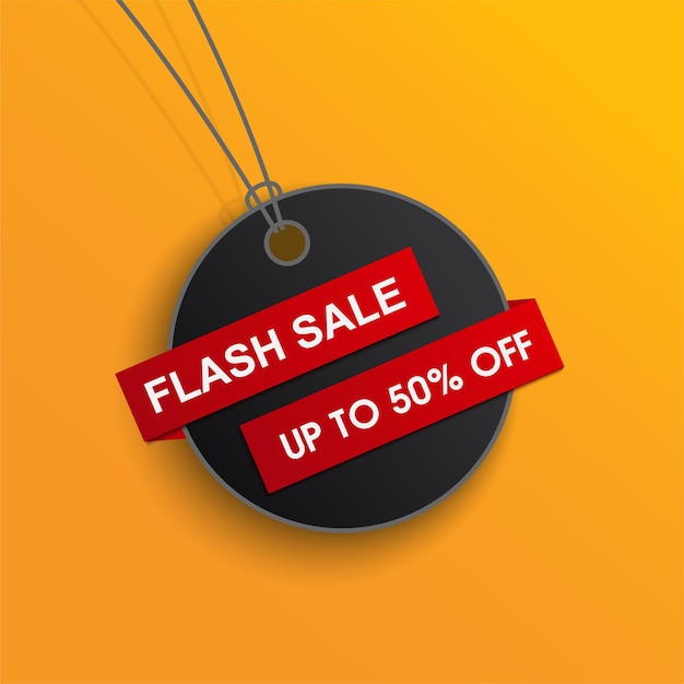 Vector flash sale with price labels promotion tamplate