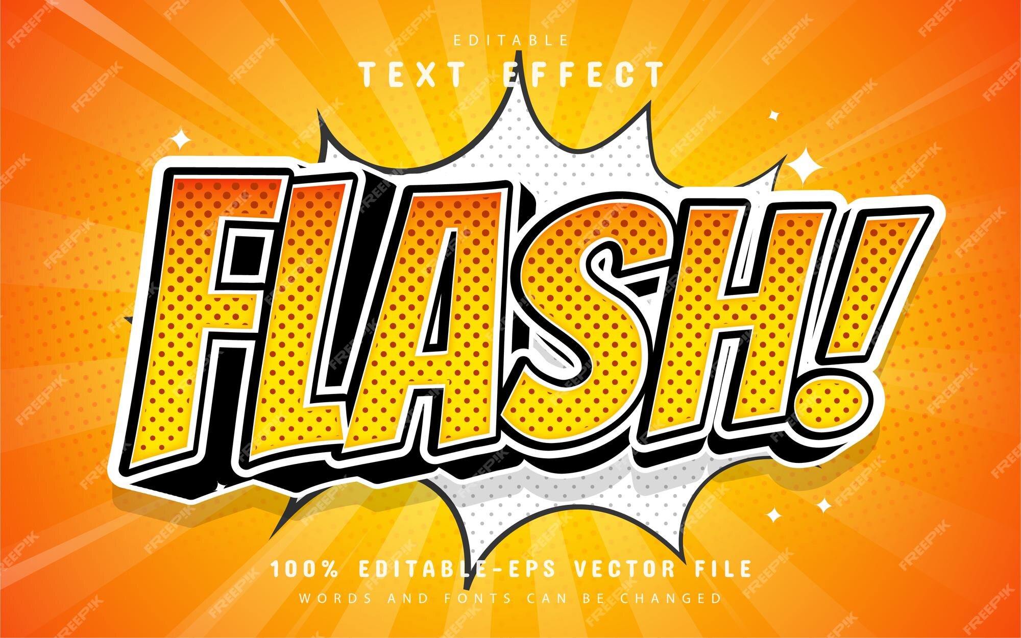 Produce effect. Flash text.