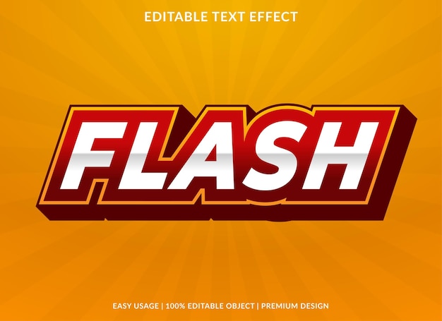 flash text effect editable template premium style use for business brand and logo