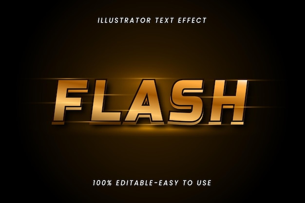 Flash text effect eps editable template