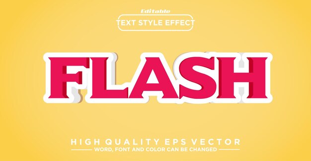 Flash text style effect editable