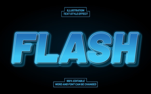 Vector flash text style effect