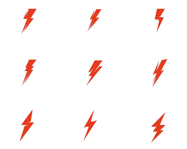 Vector flash thunderbolt logo template vector