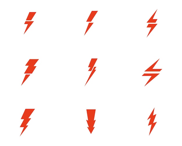 フラッシュ サンダー ボルトのロゴのテンプレート ベクトル
