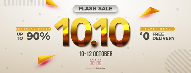 Flash-uitverkoop met gouden nummereditie bij 1010-uitverkoop