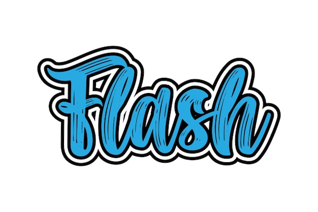 flash vector handwritten lettering template for card poster banner print for tshirt